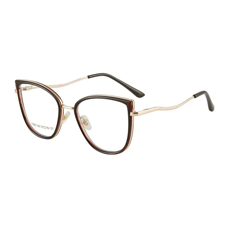 KatKani Women's Full Rim Memory TR 90 Resin Cat Eye Frame Eyeglasses R7149