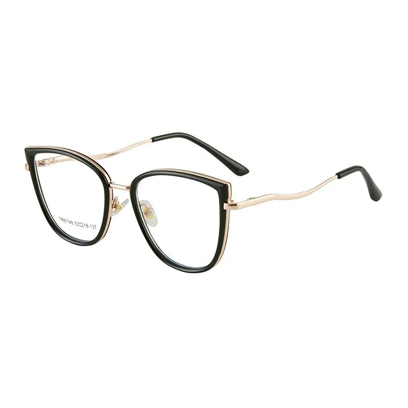 KatKani Women's Full Rim Memory TR 90 Resin Cat Eye Frame Eyeglasses R7149