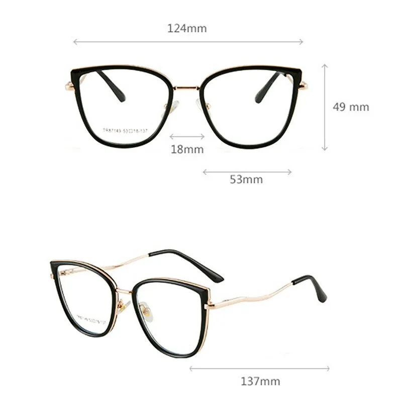 KatKani Women's Full Rim Memory TR 90 Resin Cat Eye Frame Eyeglasses R7149