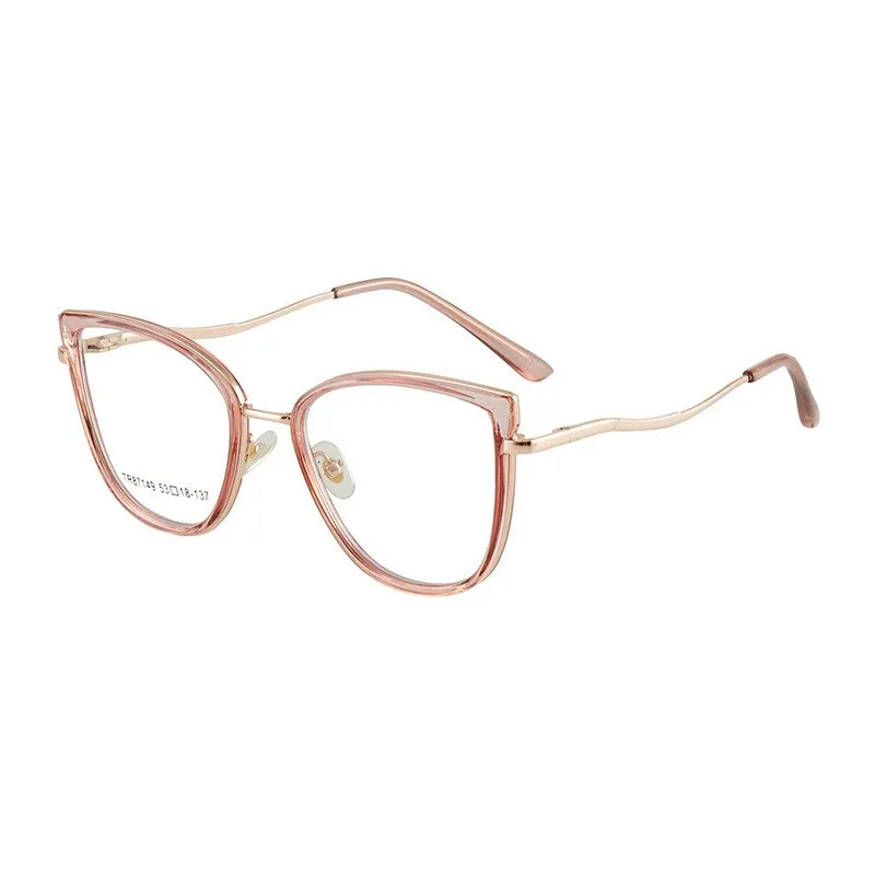 KatKani Women's Full Rim Memory TR 90 Resin Cat Eye Frame Eyeglasses R7149