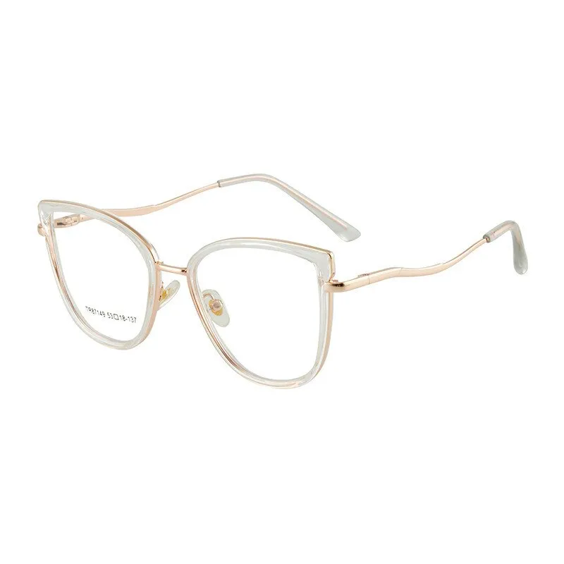 KatKani Women's Full Rim Memory TR 90 Resin Cat Eye Frame Eyeglasses R7149