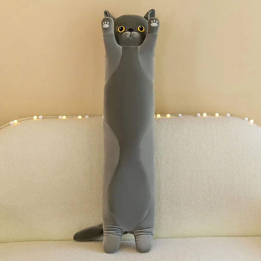 Kawaii Long Cat Plush Pillow