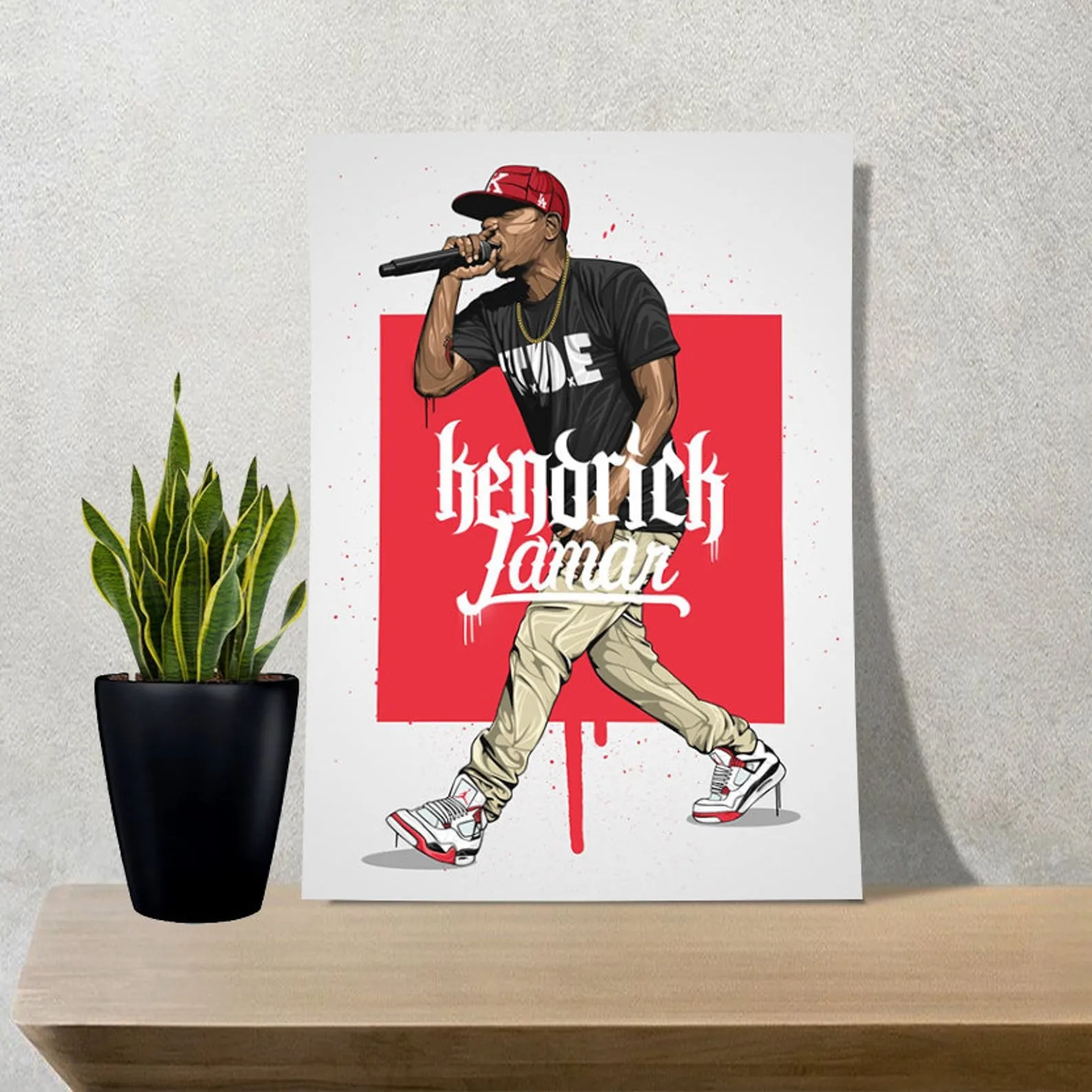 Kendrick Lamar Poster, Custom Music Print, Music Poster, Custom Canvas, Home Decor, Wall Hangings, Pop Music, Hip Hop