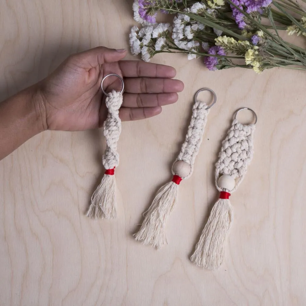 Kikkerland Crafters Macrame Keychain Kit