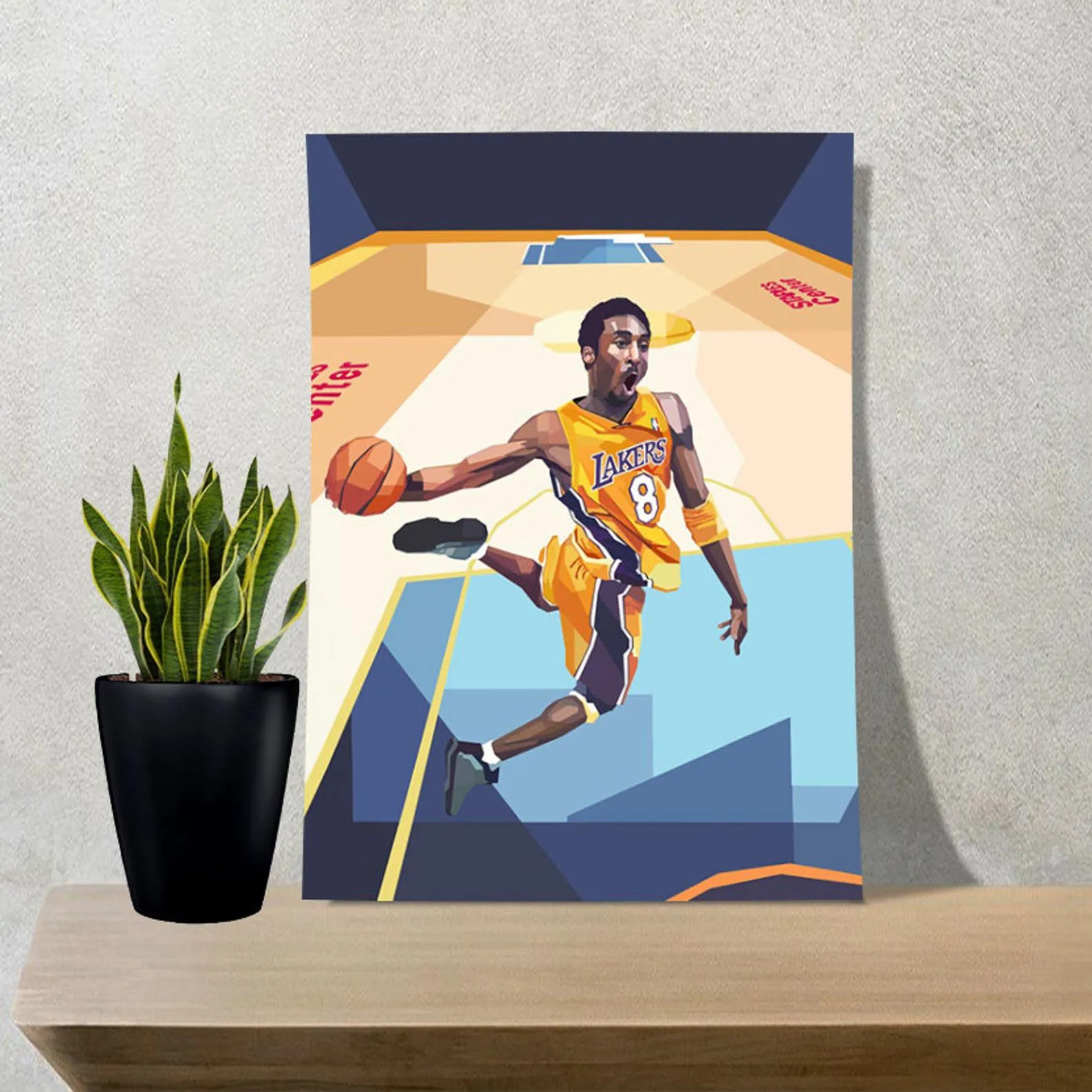 Kobe Bryant Poster, Sports Print, Basketball Player Art, Custom Sport Canvas, Custom Poster, Home Decor, Wall Hangings, LA Lakers