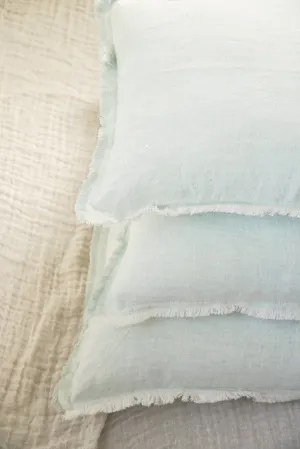 Light Aqua So Soft Linen Pillows