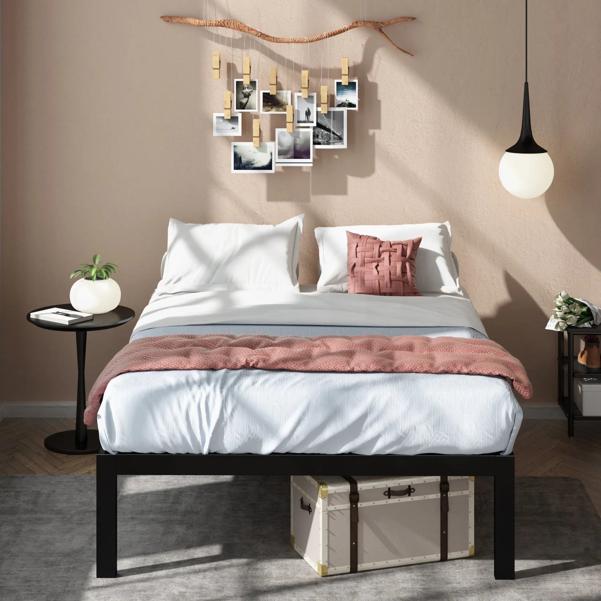 Lorrick Metal Platform Bed Frame