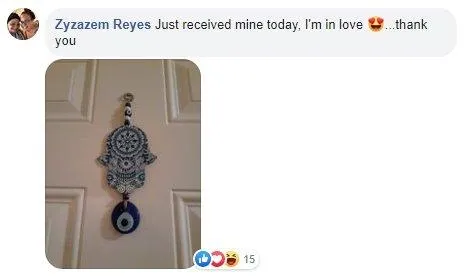 Lovely Hues of Blue Hamsa Hand Wall Art for Home or Office