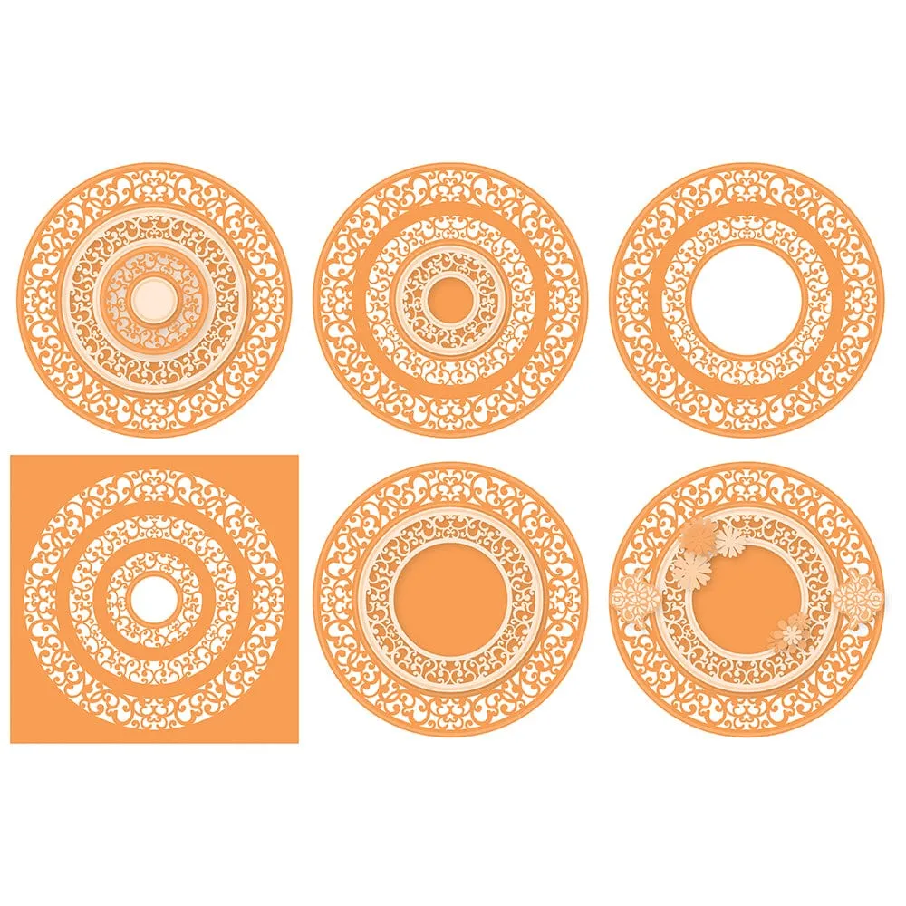 Luxurious Leaves & Ornate Circular Die Set Bundle - DB098