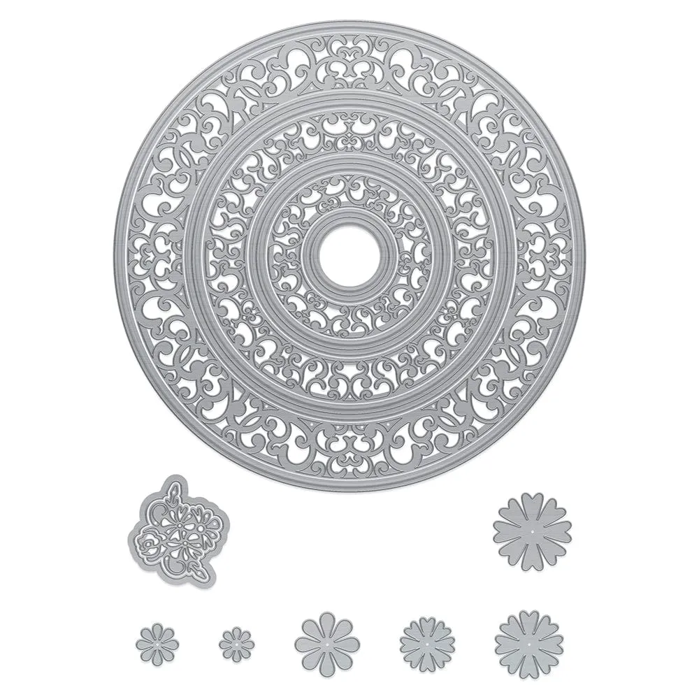 Luxurious Leaves & Ornate Circular Die Set Bundle - DB098