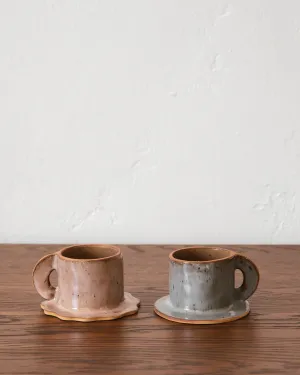 Lylia Hand Formed Espresso Cup w/ Saucer