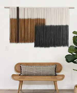 Macrame Wall Hanging Large Dip Dye Tapestry Fiber Wall Art Boho Bedroom Décor