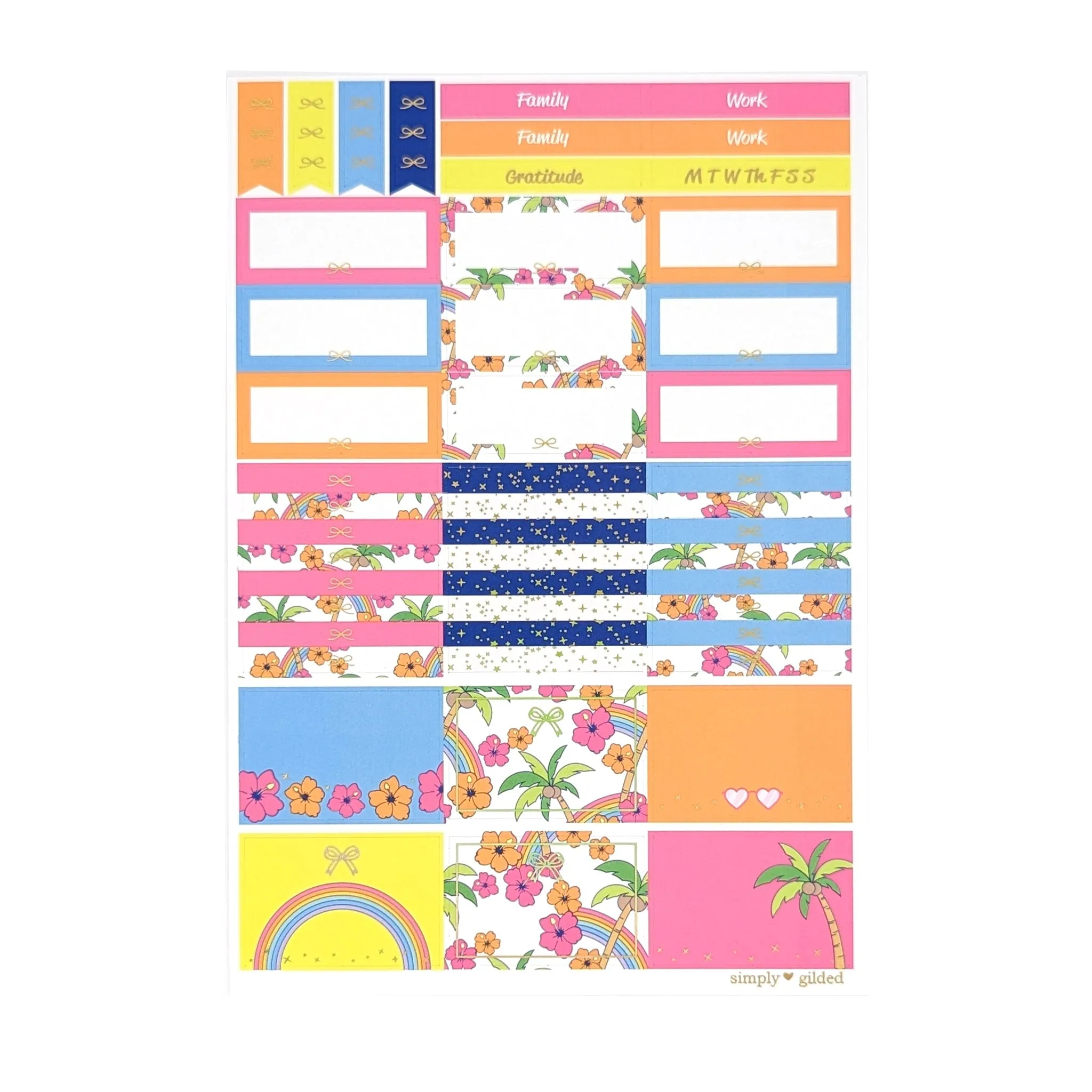 Malibu Dreams Luxe Sticker Kit (light gold holographic foil)