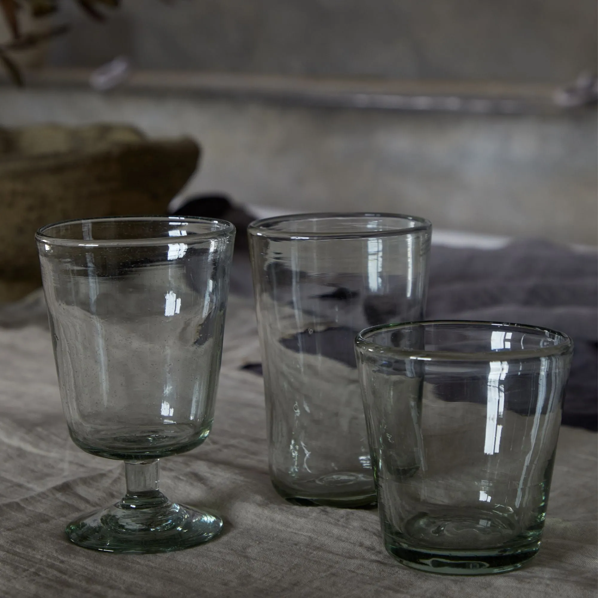 Margarida Recycled Low Glass Tumbler Set