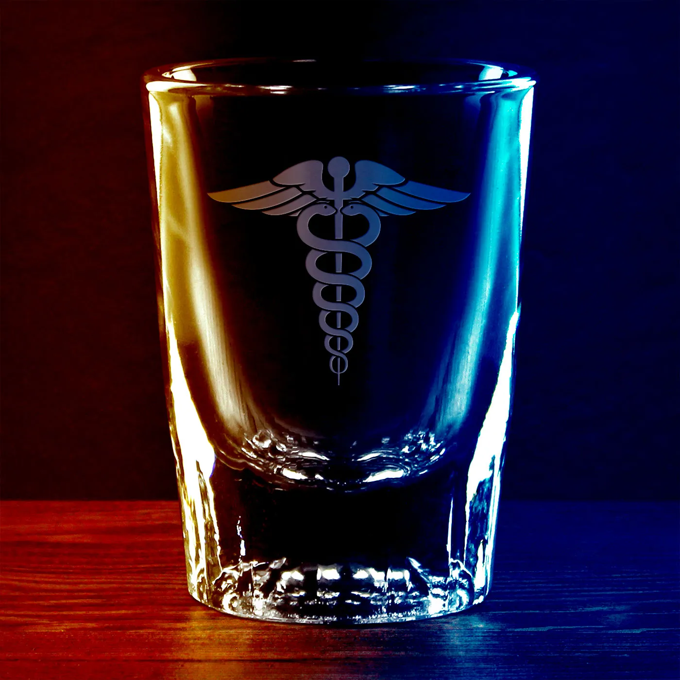 Medical First Responder Caduceus Etched 2 oz. Shot Glass