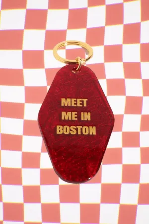 Meet Me in Boston Motel Keychain