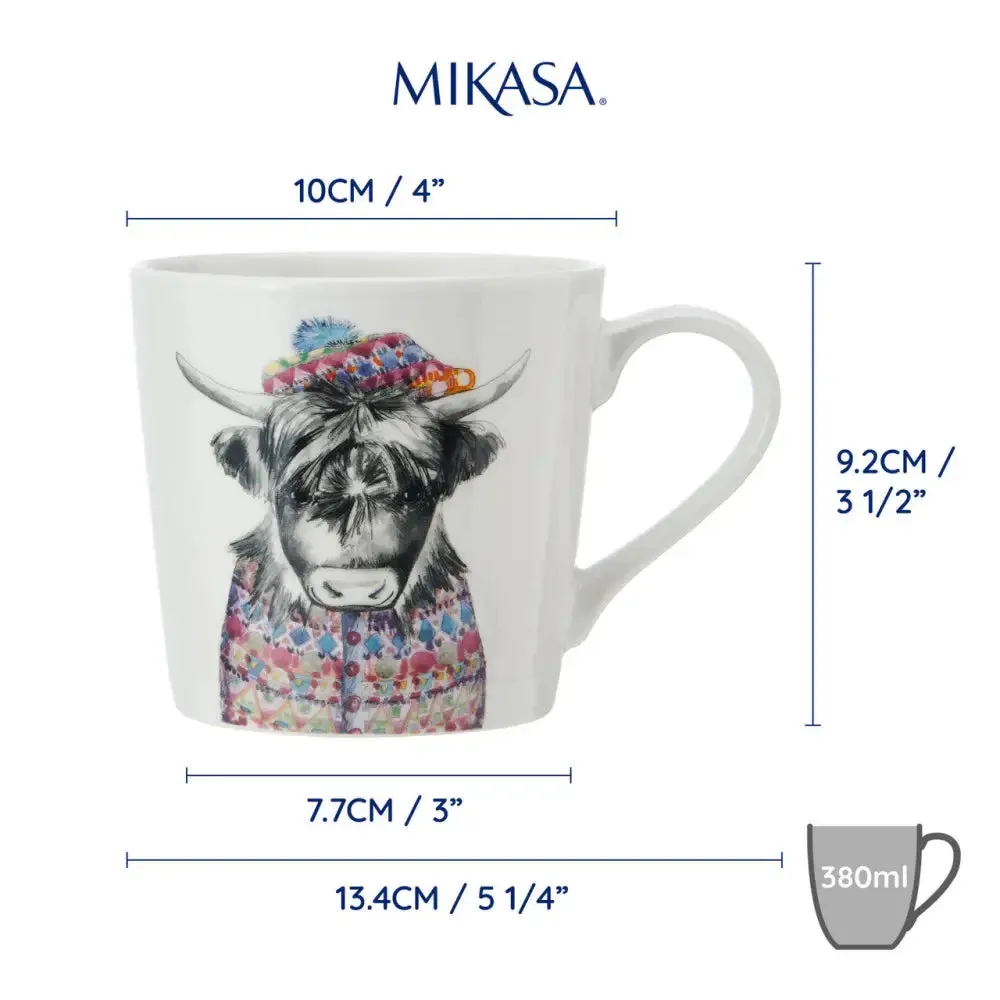 Mikasa Tipperleyhill Porcelain Mug, 380ml - Cockapoo, Highland Cow, Horse