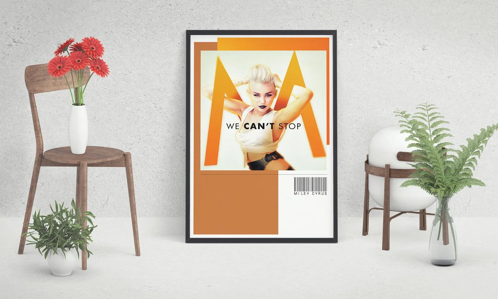 Miley Cyrus Art, We Can&#39;t Stop Poster, Custom Music Print, Music Poster, Custom Poster, Home Decor, Wall Hangings, Miley Canvas