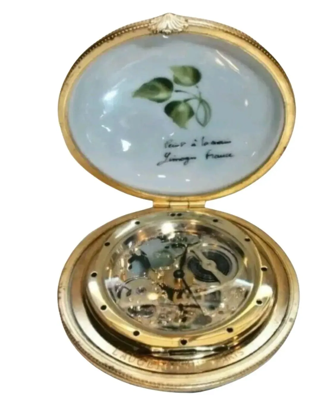 Monet Inspired Flowers Clock Pocket Watch