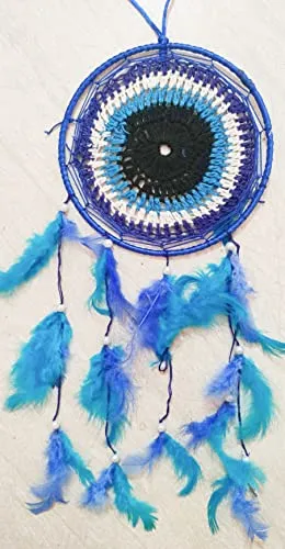 Money Collection Dream Catcher ~ Evil Eye Canvas Car Hanging ~ Handmade Hangings for Positivity (Can be Used as Home Decor, Gift, Wall Hangings, Meditation Room, Yoga Temple, Wind Chime & Car Hanging)