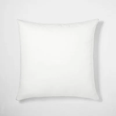New - Casaluna Coverlet Sham Cotton-Lyocell Blend Matelasse Striped Soft, White, Euro