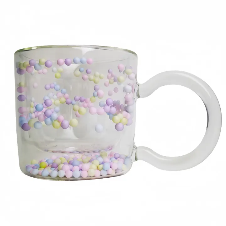 New Design Double Wall Glass Cup-كوب زجاجي بتصميم جديد