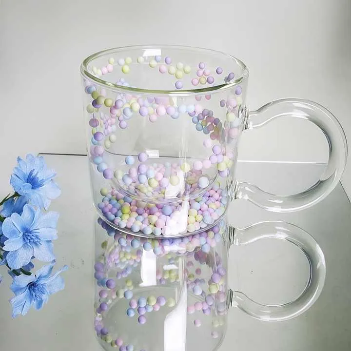 New Design Double Wall Glass Cup-كوب زجاجي بتصميم جديد
