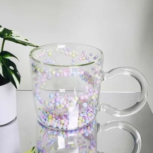 New Design Double Wall Glass Cup-كوب زجاجي بتصميم جديد