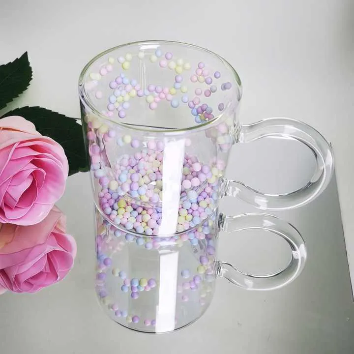 New Design Double Wall Glass Cup-كوب زجاجي بتصميم جديد