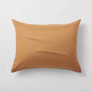 New - King Lyocell Cotton Blend Comforter Sham Warm Brown - Casaluna