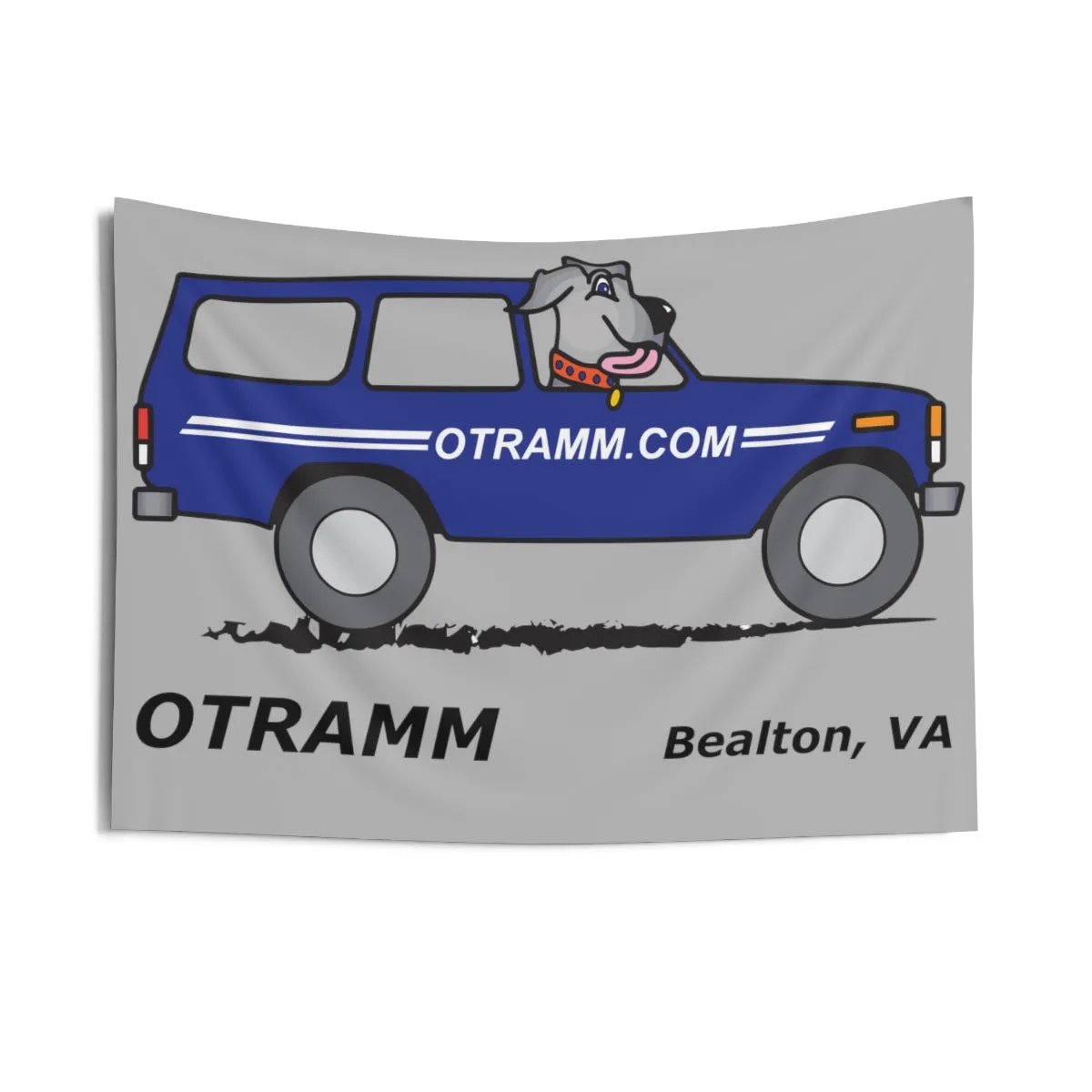 OTRAMM Wall Tapestries Garage Wall Decoration Toyota Land Cruiser FJ60 and Dog