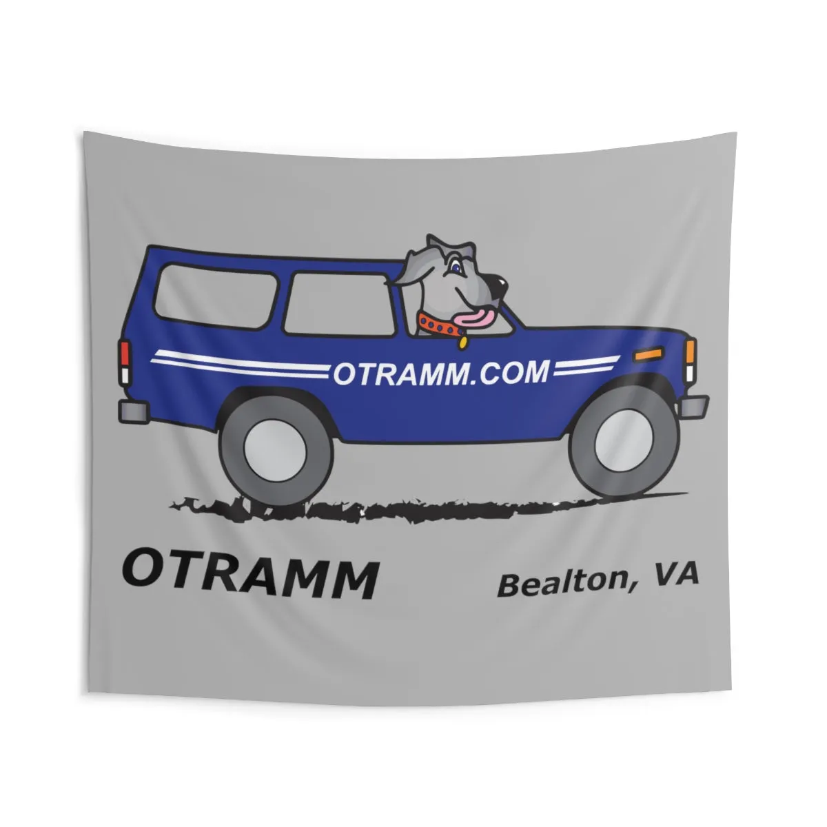 OTRAMM Wall Tapestries Garage Wall Decoration Toyota Land Cruiser FJ60 and Dog