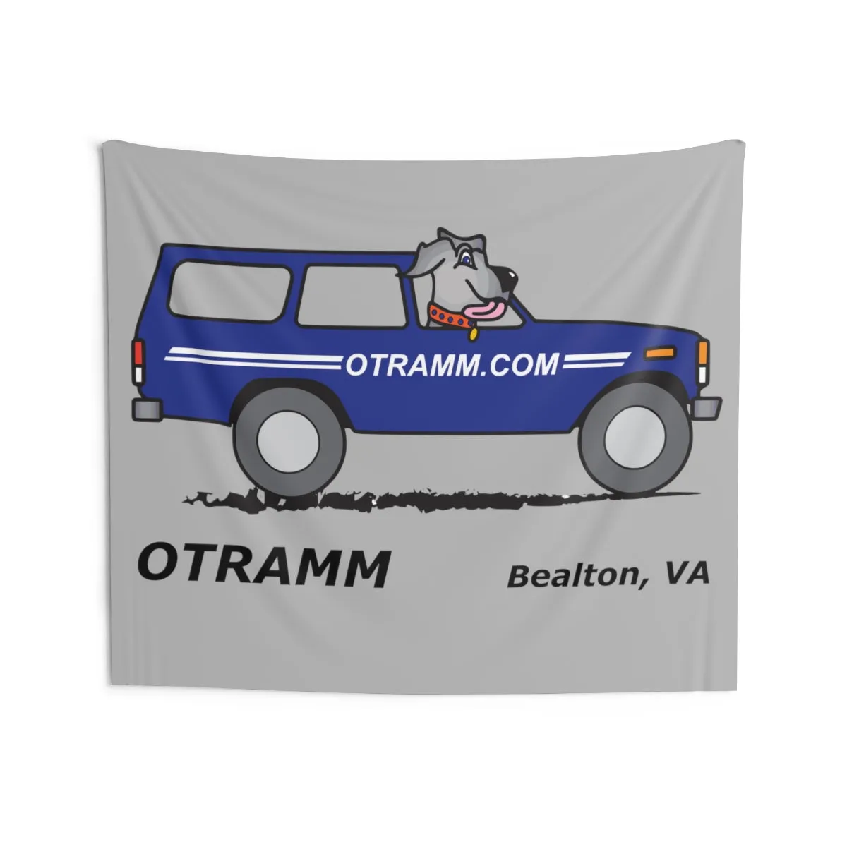OTRAMM Wall Tapestries Garage Wall Decoration Toyota Land Cruiser FJ60 and Dog