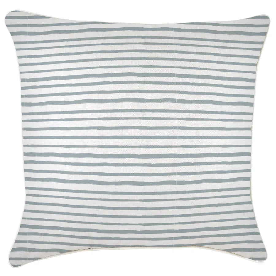 Paint Stripes Smoke-With Piping-Indoor Outdoor Cushion Cover-60cm X 60cm