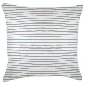 Paint Stripes Smoke-With Piping-Indoor Outdoor Cushion Cover-60cm X 60cm