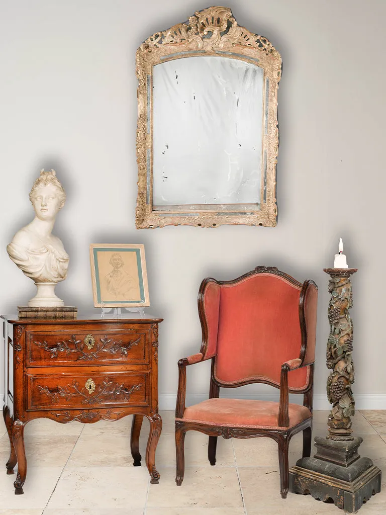 Pair of 18th century twisted column candlesticks 45"