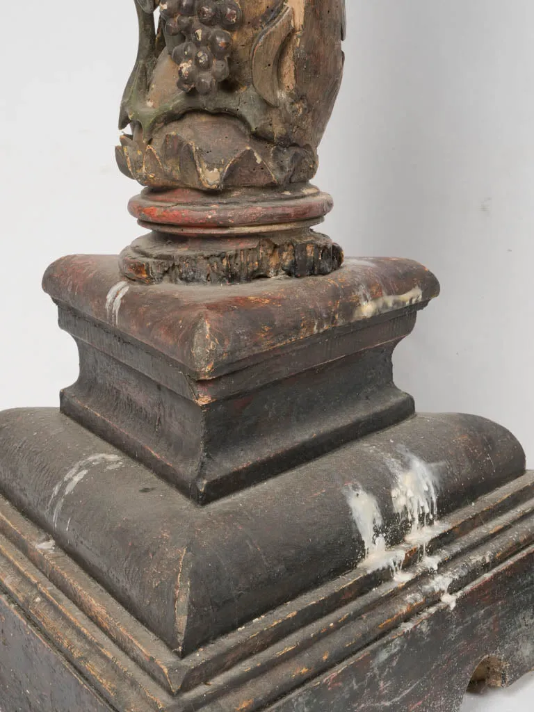 Pair of 18th century twisted column candlesticks 45"