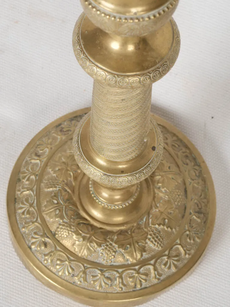 Pair of Restoration bronze candelabras 15¼"