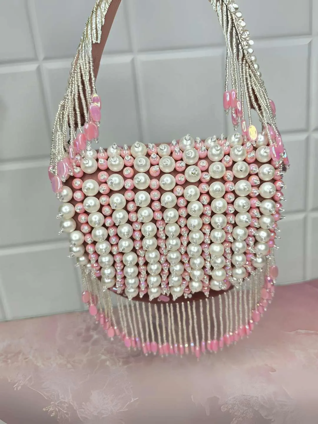 Pearl Bag With Hangings