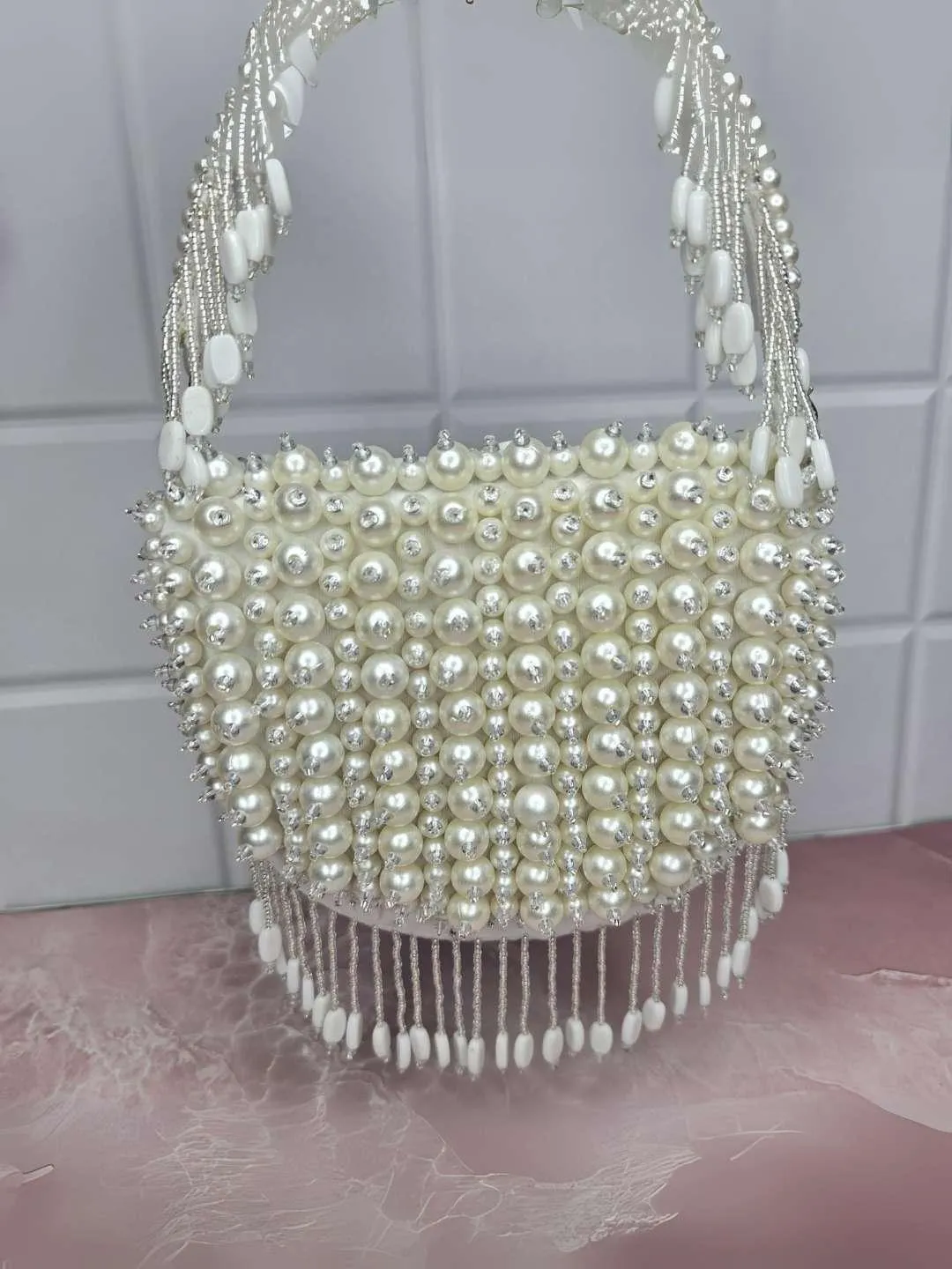 Pearl Bag With Hangings