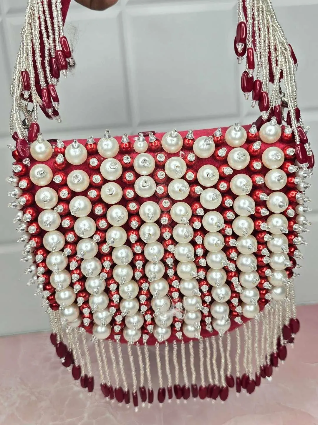 Pearl Bag With Hangings