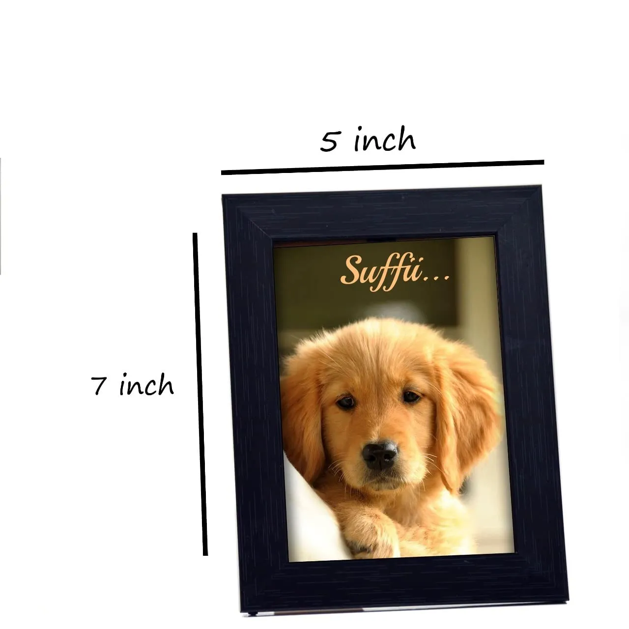 Prints Club Personalized Photo Frames for Table and Walls Decoration and Customized Dog Photo Frame for Gifts and Home Decor (Vertical) (5x7 Inch)