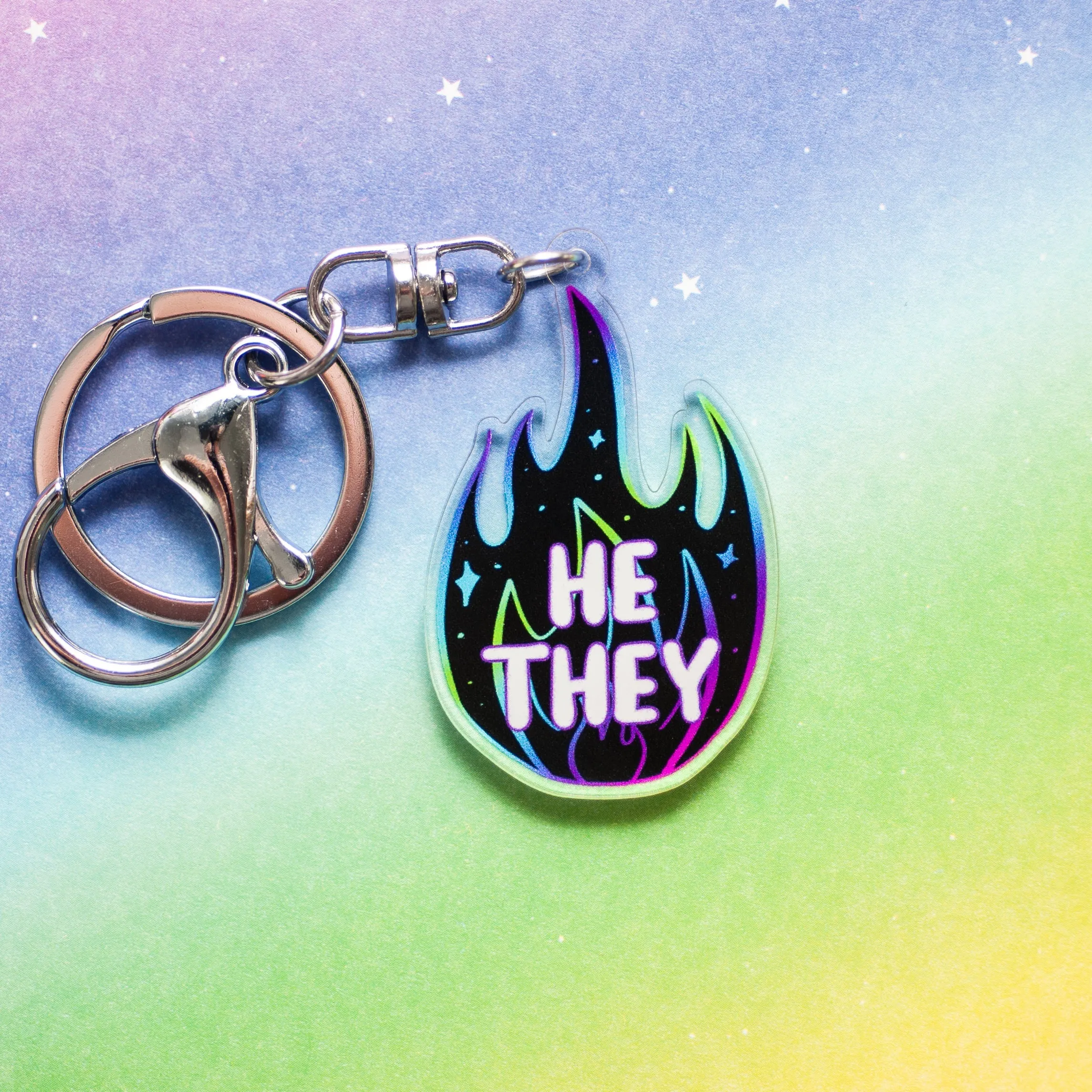 Pronoun keychains