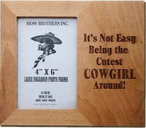 "Around Cowgirl" Laser Engraved Western Picture Frame