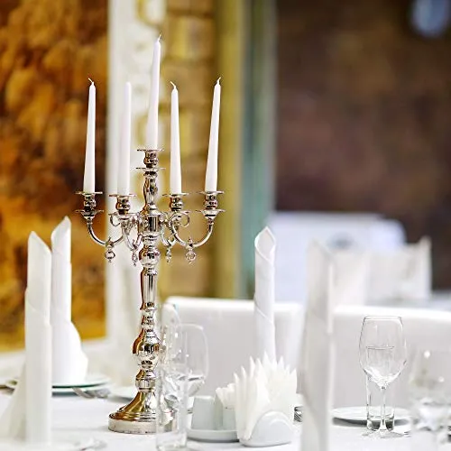 Rambue 10" White Taper Candles - 8 Pack Tall White Candlesticks - Elegant Tapered Candles Sticks for Weddings, Dinner Candles, and Home Decor - 8 Hours Burn Time