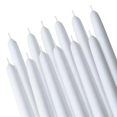 Rambue 10" White Taper Candles - 8 Pack Tall White Candlesticks - Elegant Tapered Candles Sticks for Weddings, Dinner Candles, and Home Decor - 8 Hours Burn Time
