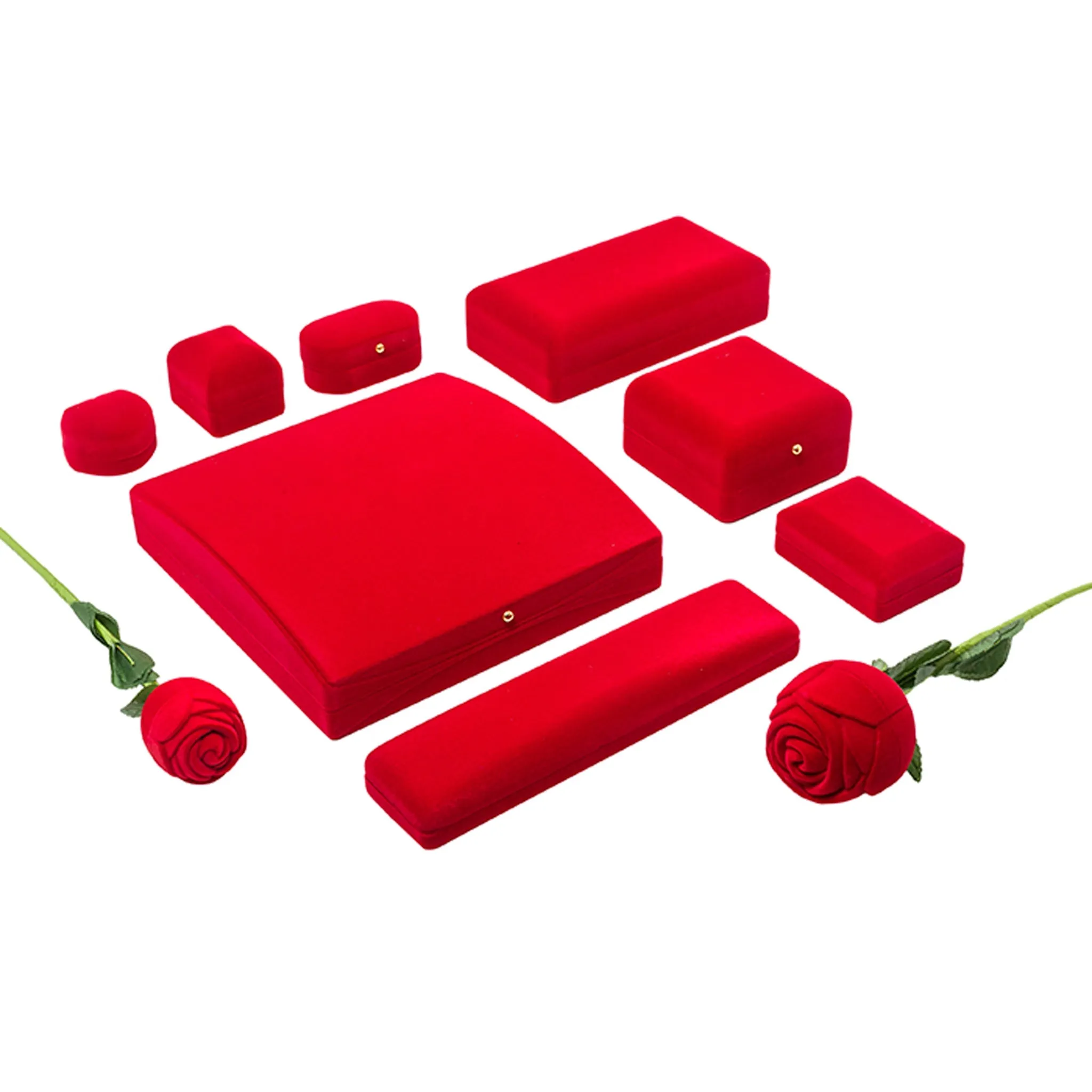 Red Velvet  Stud Earring Box