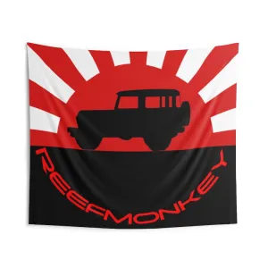 Reefmonkey Tapestries Garage Tapestry Rising Sun FJ40