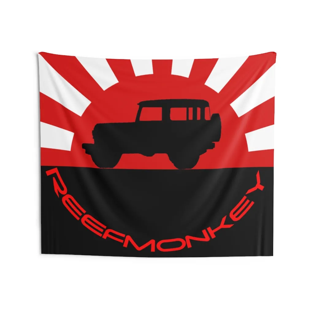 Reefmonkey Tapestries Garage Tapestry Rising Sun FJ40