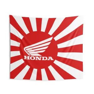 Rising Sun Honda Wing Indoor Wall Tapestries by Reefmonkey